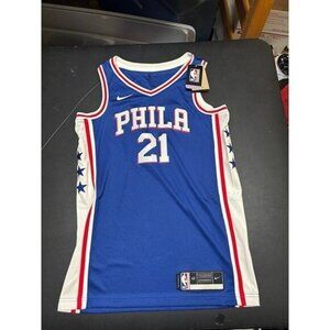 Nike nba swingman jersey Joel Embiid Philadelphia 76ers blue CW3678 495 S & med